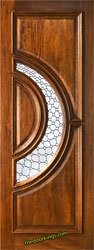 mahogany double door